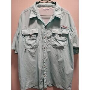 Columbia - PFG Omni Shade Fishing Shirt - Blue Ocean Teal - Short Sleeve - XL